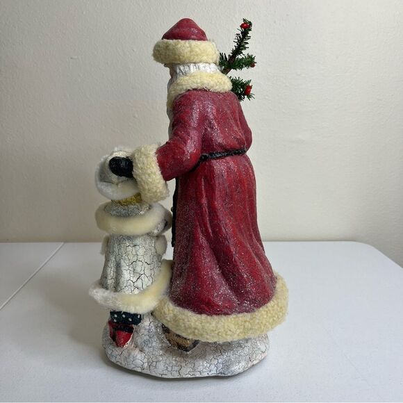 Cracker Barrel Original Christmas Collection Santa Girl Crackled Sparkly 13.5 In - Picture 5 of 16